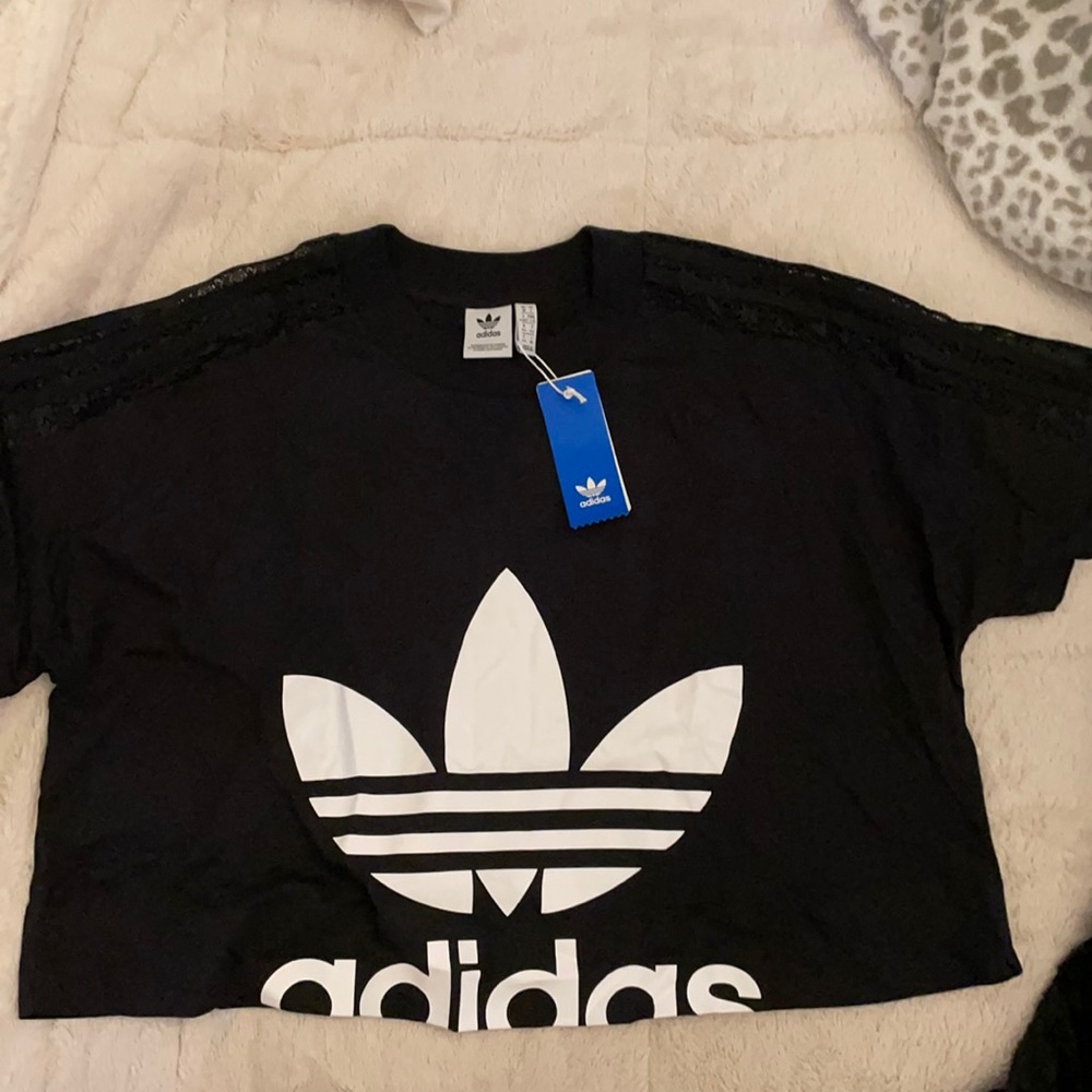 Adidas crop top new size large